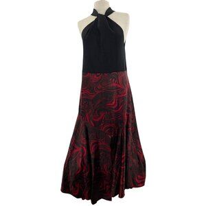 Ted Baker Knit Bodice Twist‎ Dress Size maxi Women's 10-12 Slit Dress NWT $395